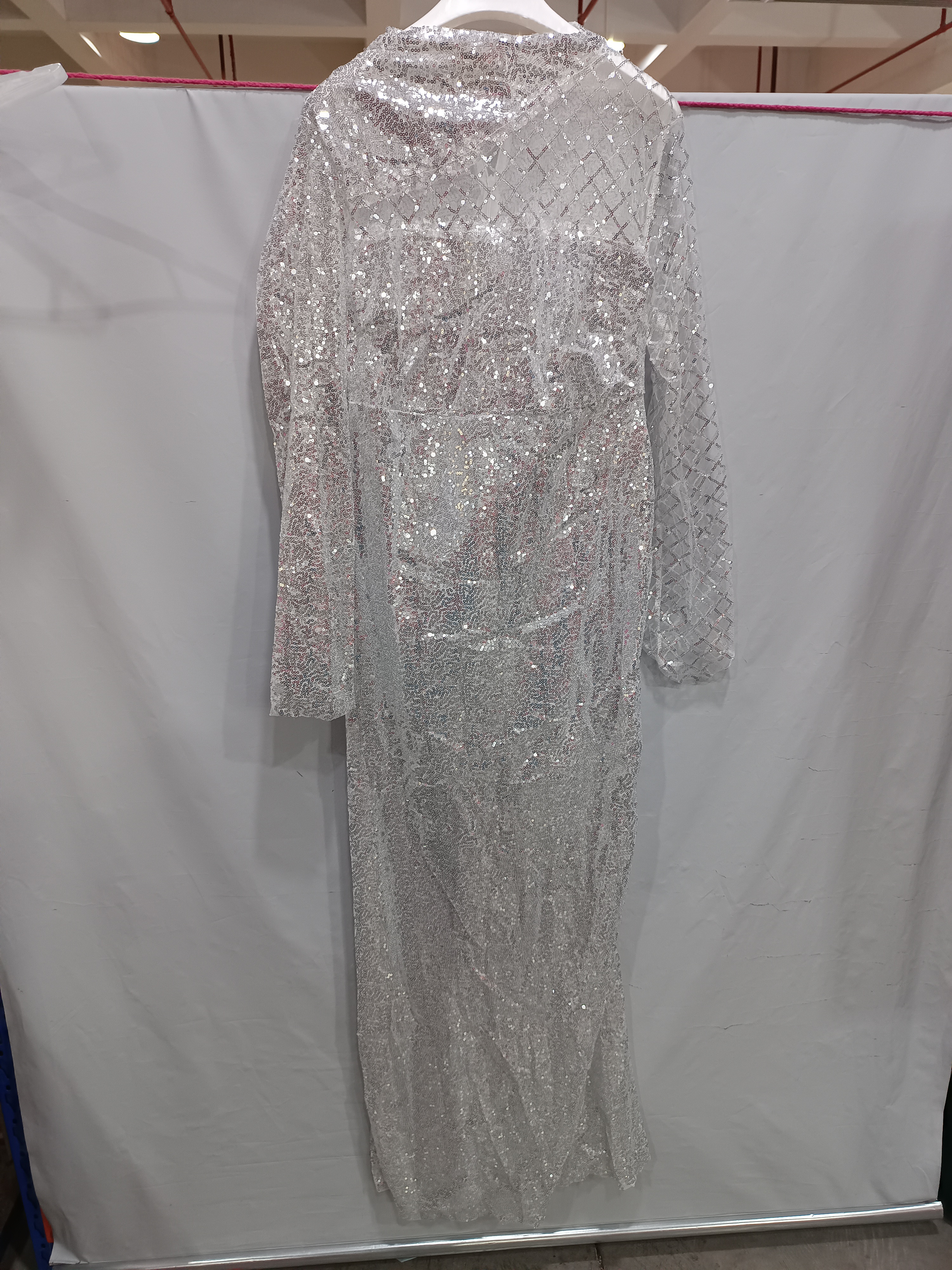 Stardust Mesh Column Gown – detail 8