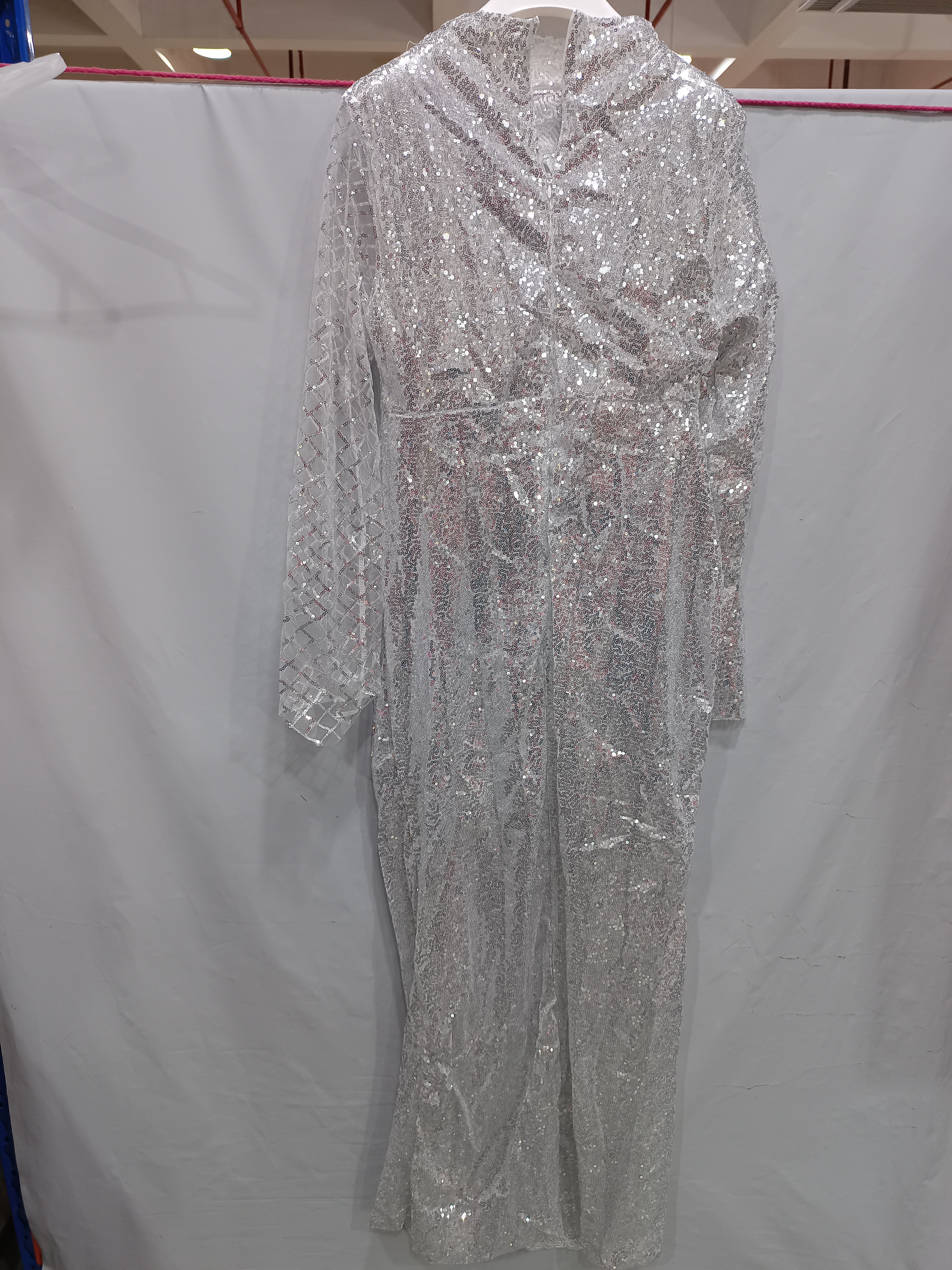 Stardust Mesh Column Gown – detail 9