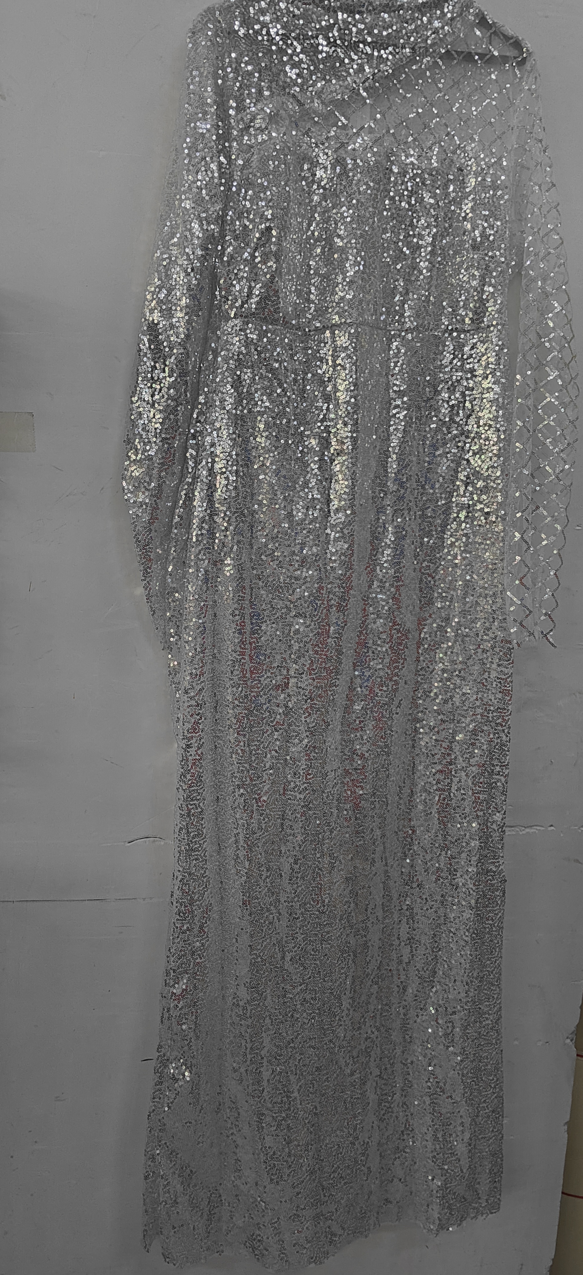 Stardust Mesh Column Gown – detail 12