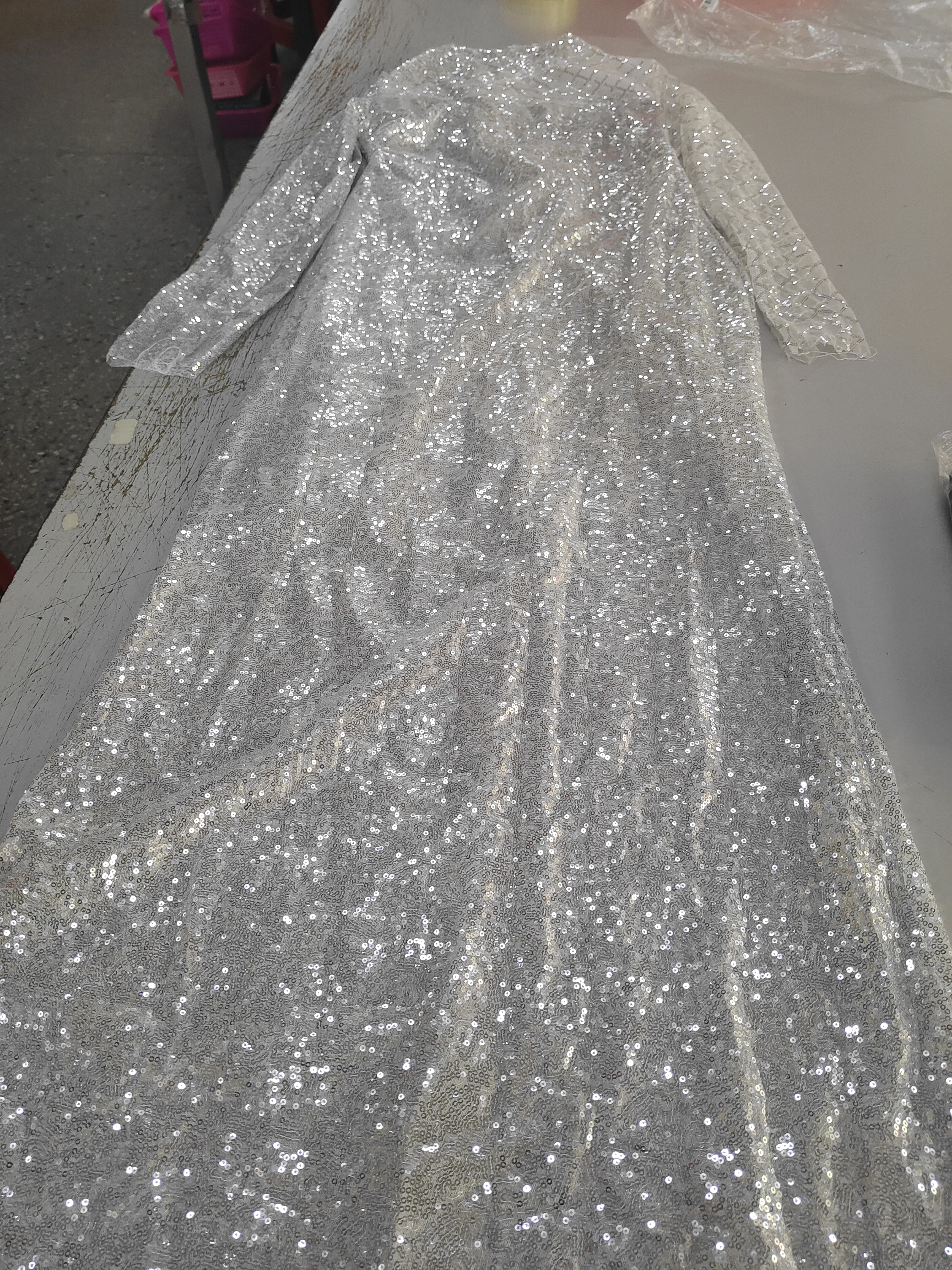 Stardust Mesh Column Gown – detail 10