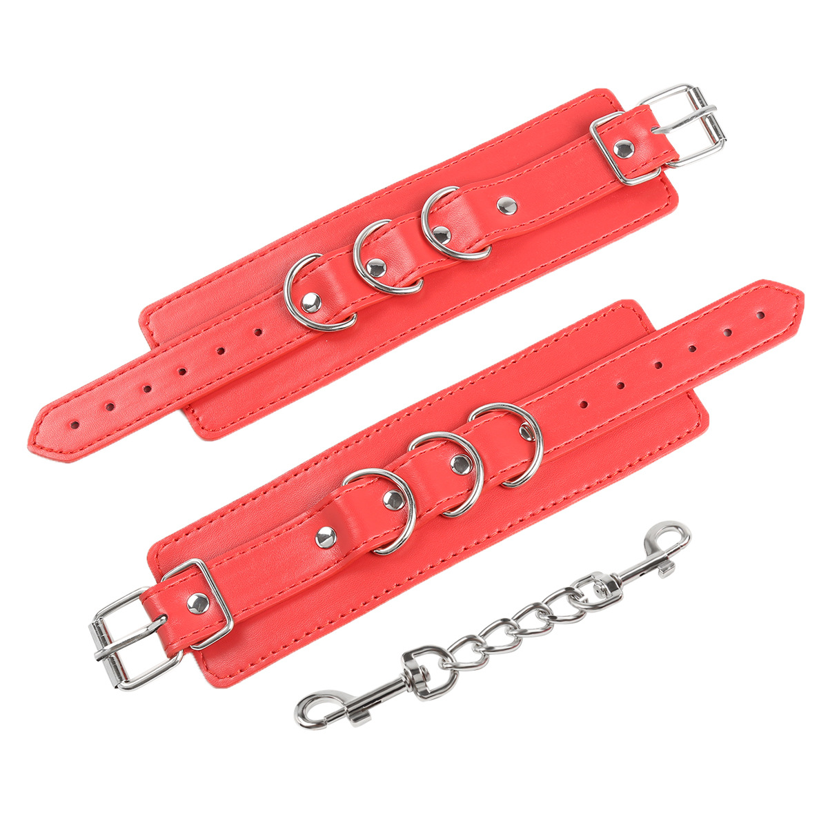 Hand And Foot Binding Combination Leather Products Red Ankle Cuffs - Shop at LoveMi