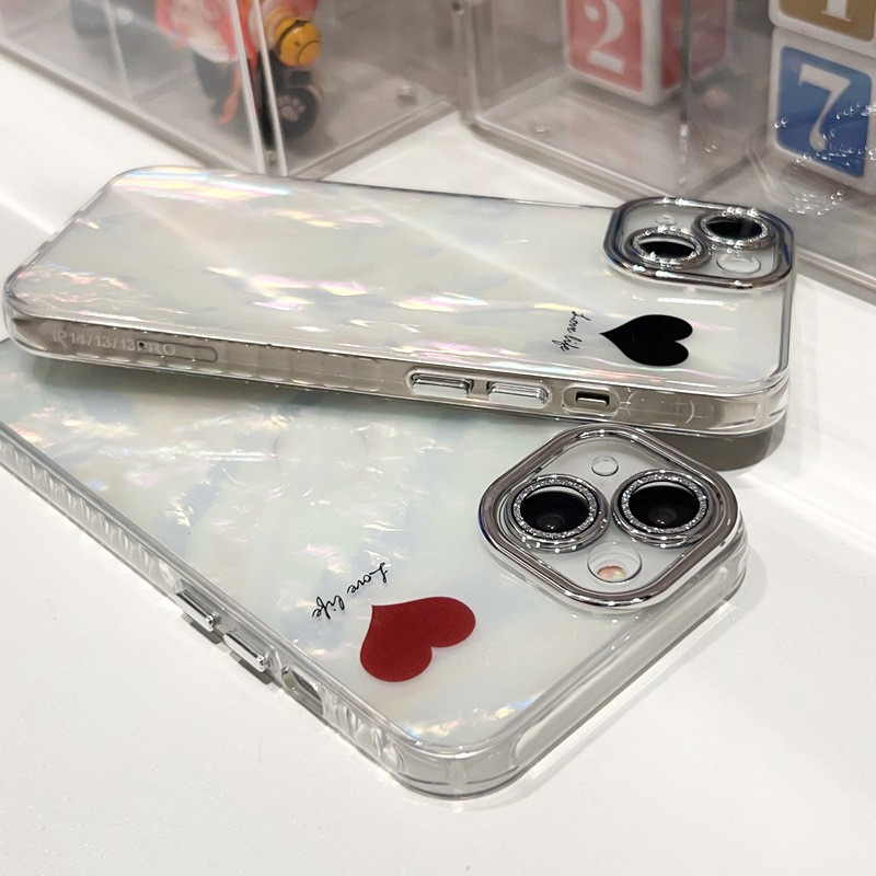 Simple Shell Grain Heart Mobile Phone Shell