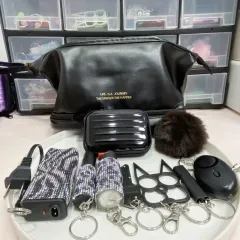10-Piece Decorative Self-Defense Themed Keychain Accessories Set (Toy Replicas) - Black - View 1