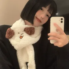 Cute Little Dog And Scarf Girl Winter - 6 Style - View 1
