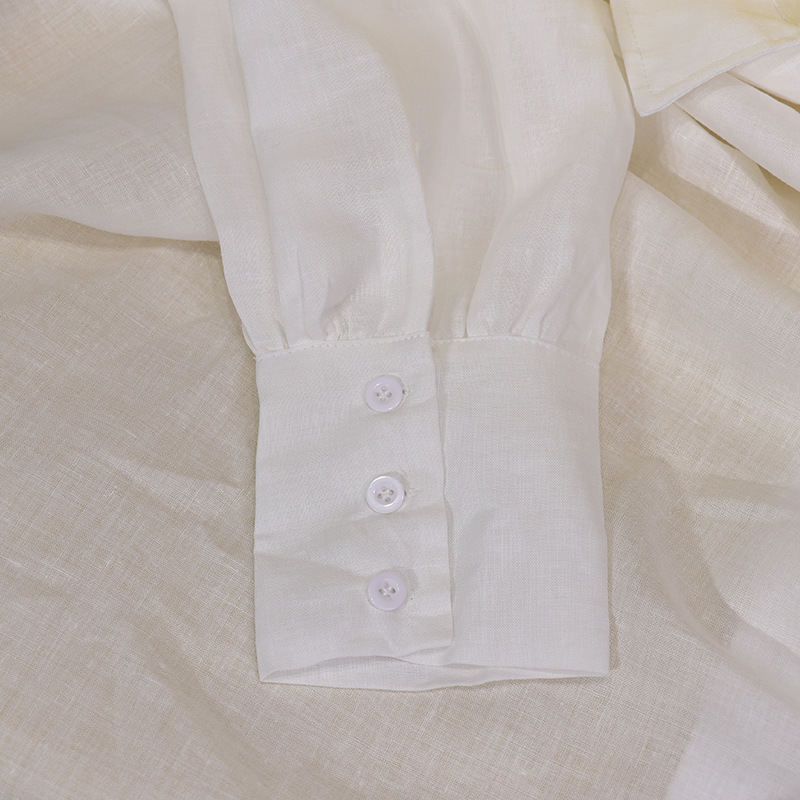 Women's Loose Cardigan Long Sleeve Cotton And Linen