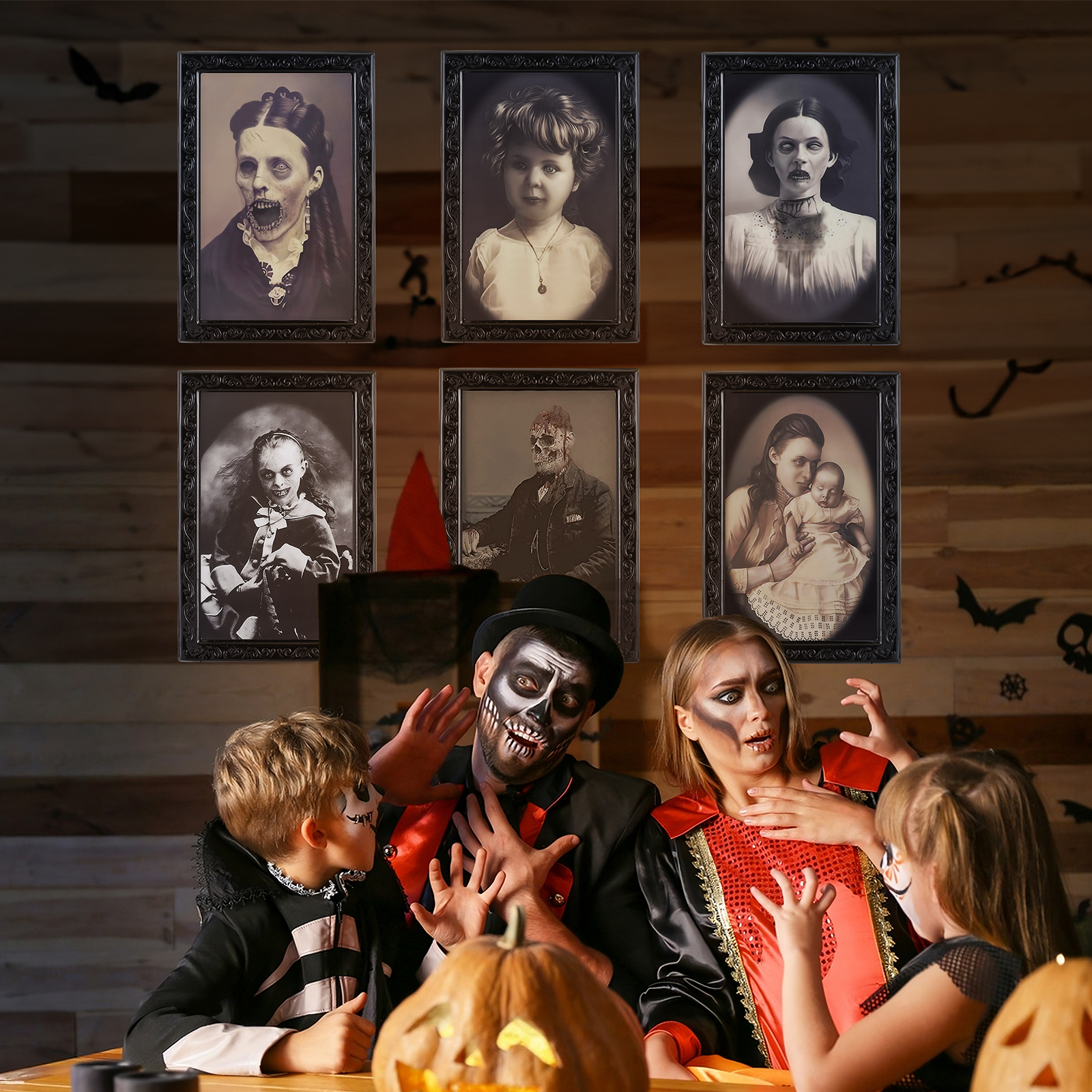 Halloween decoration 3D changing face moving picture frame portrait horror for horror party decors home decorations