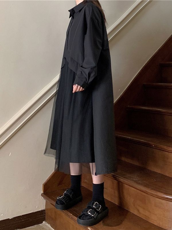 Women’s Fashion Long Sleeve Loose Dress