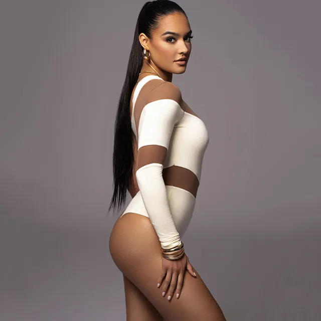High Elastic Long Sleeve Body shaping Corsets Women's Fashion White - Shop at LoveMi