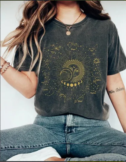 Women's Printed Short Sleeved Casual T shirt Z839 - Shop at LoveMi
