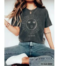 Women's Printed Short Sleeved Casual T-shirt - Z719-2Xl - View 1