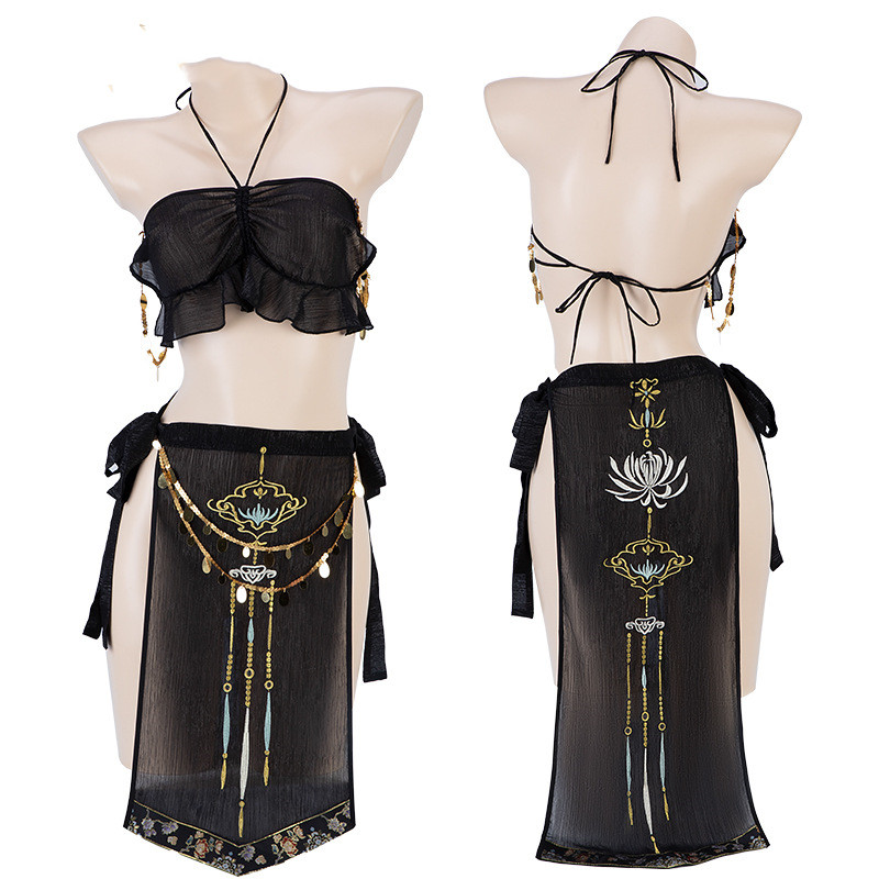 ملابس داخلية شفافة بتصميم أنتيك مثير وقطني