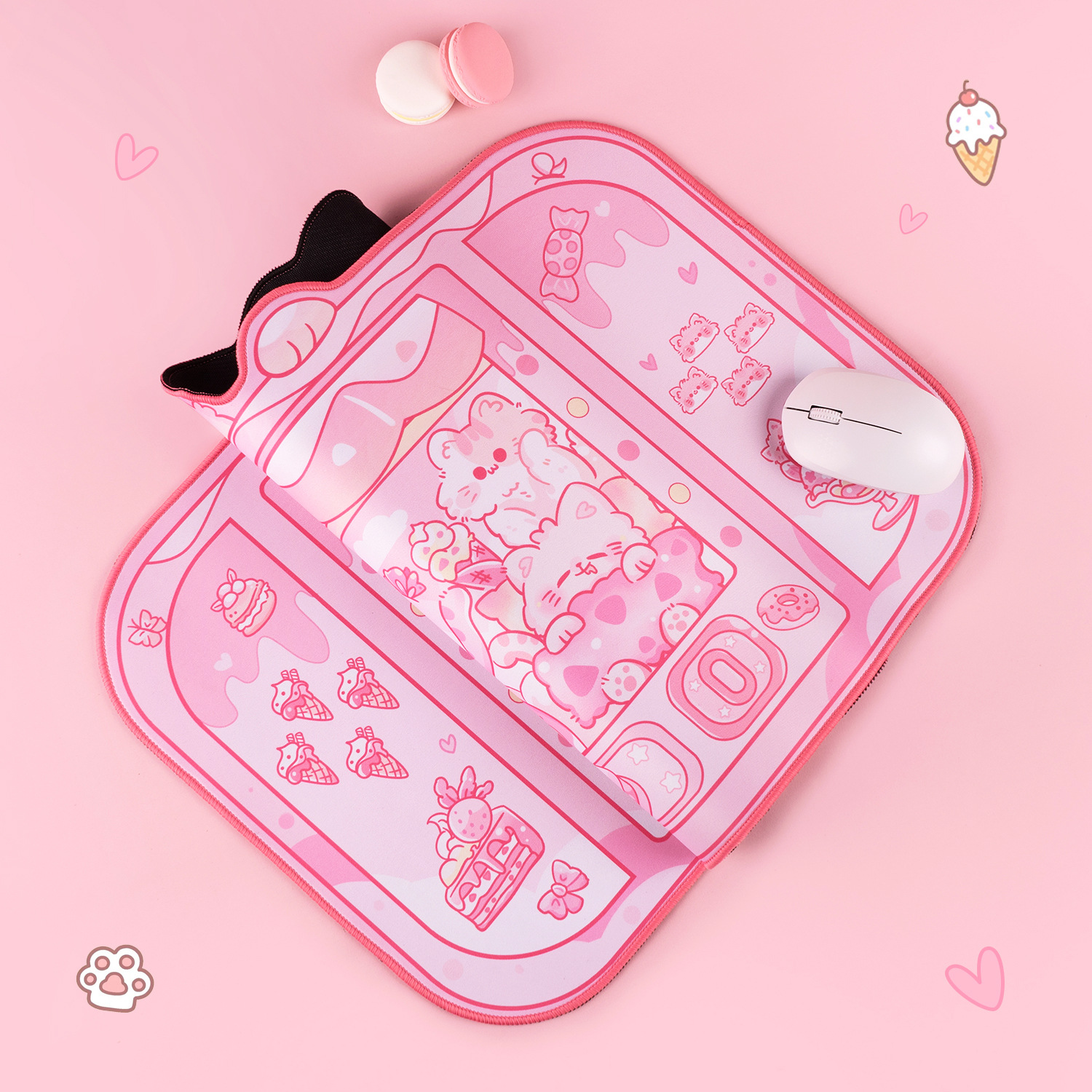 Cat Crane Machine Large Mouse Pad - Image 7