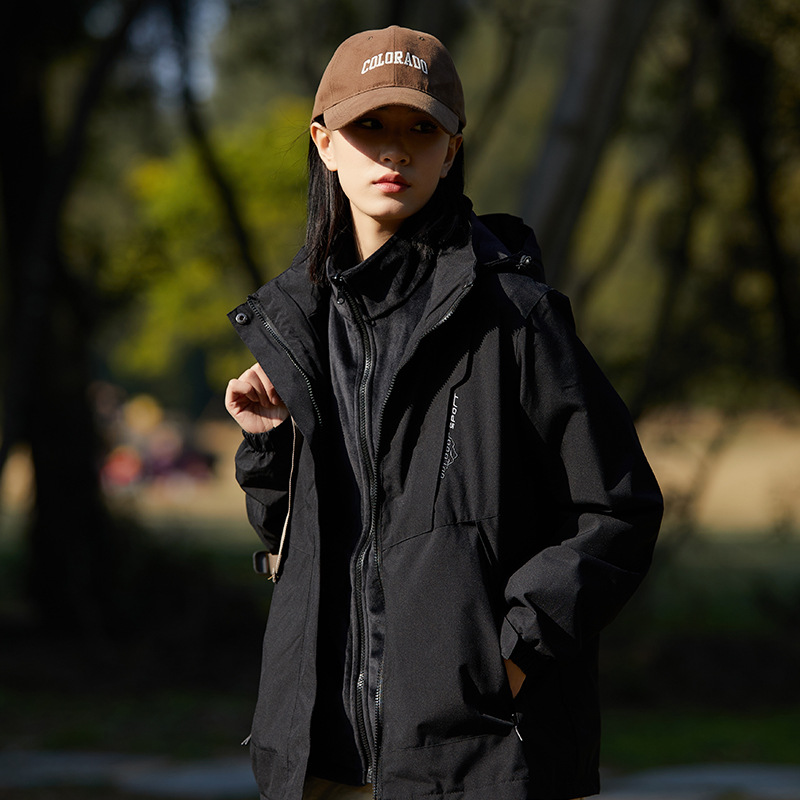 Three-in-one Removable Two-piece Set Windproof Waterproof Jacket