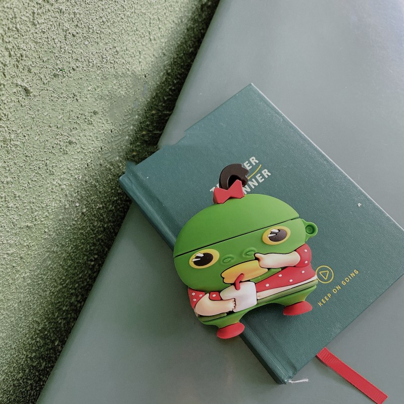 Cartoon Green Fish Head Earphone Case - Image 3