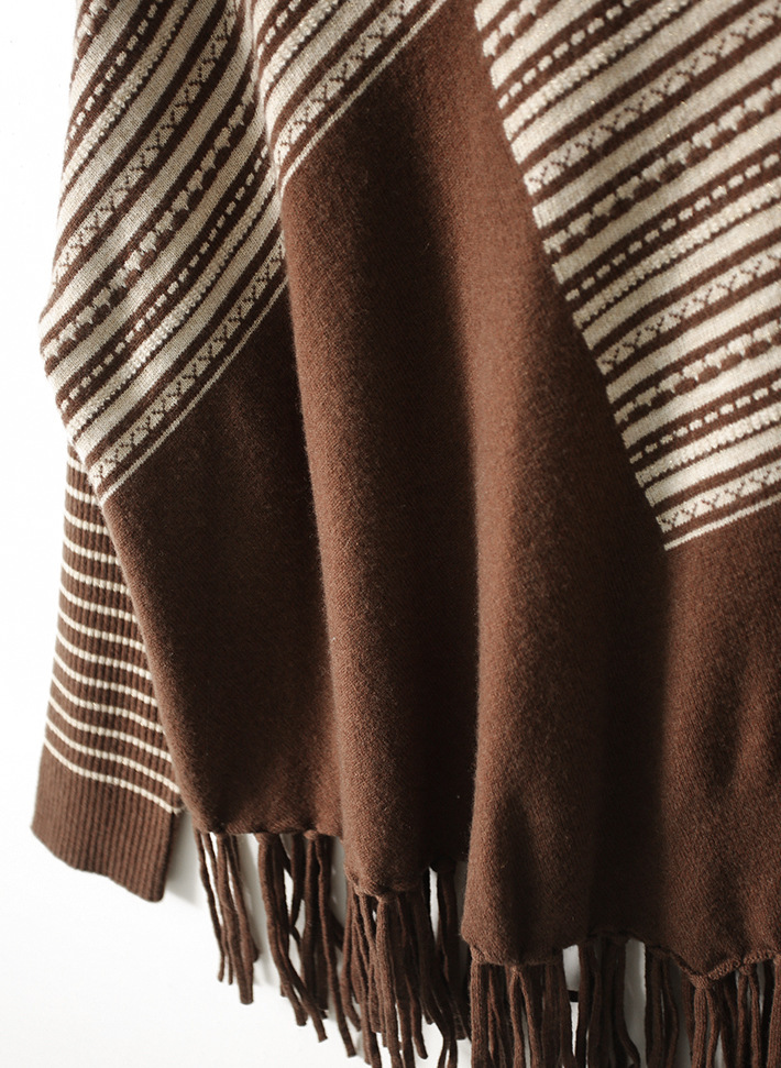 Loose Batwing Sleeve Half Turtleneck Wool Pullover