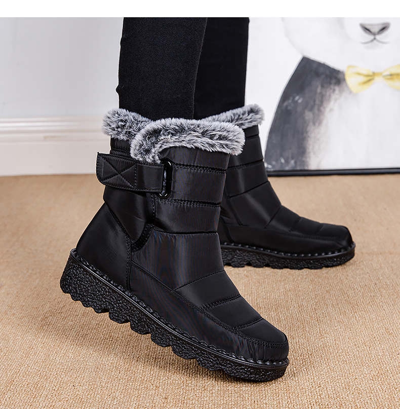 Fur Collar Imitation Rabbit Hair High Tube Warm Women’s Snow Boots