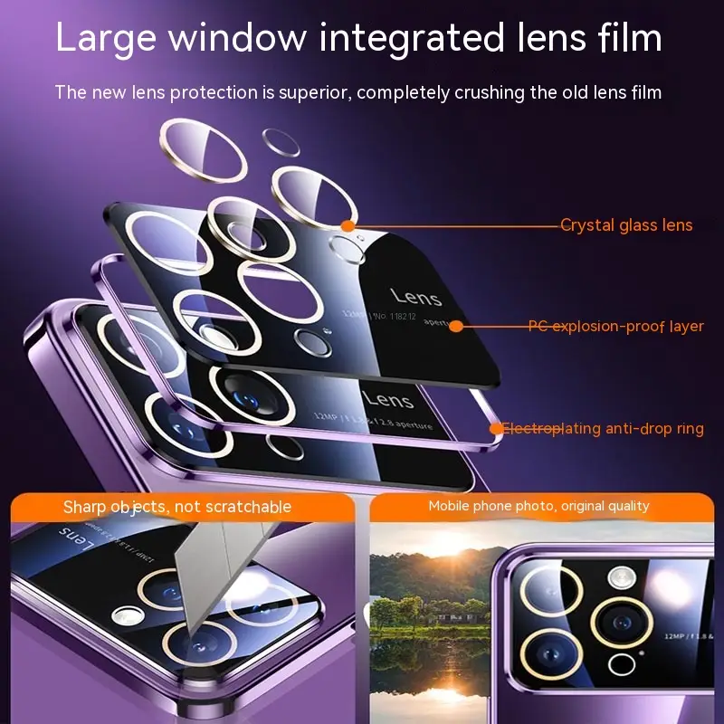 Electroplated Transparent Large Window Phone Case