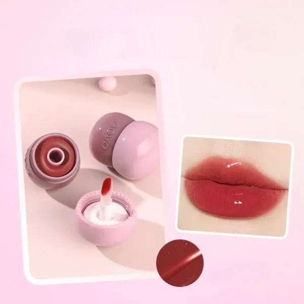 Lip Balm No Stain On Cup Non fading Student Party Plain Face White Mirror Velvet Lip 102Iced Black Tea - Shop at LoveMi