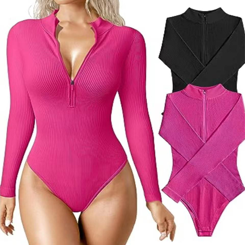 Fashion-Long-Sleeve-Jumpsuit-Seamless-Slimming-Shapewear-For-Women-Romper