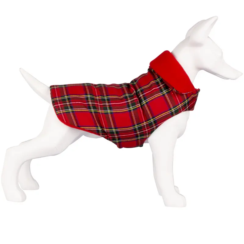 Dog Clothes Thickened Warm Cotton Coat Red