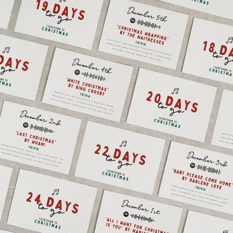 Christmas Advent Countdown Calendar Greeting Card