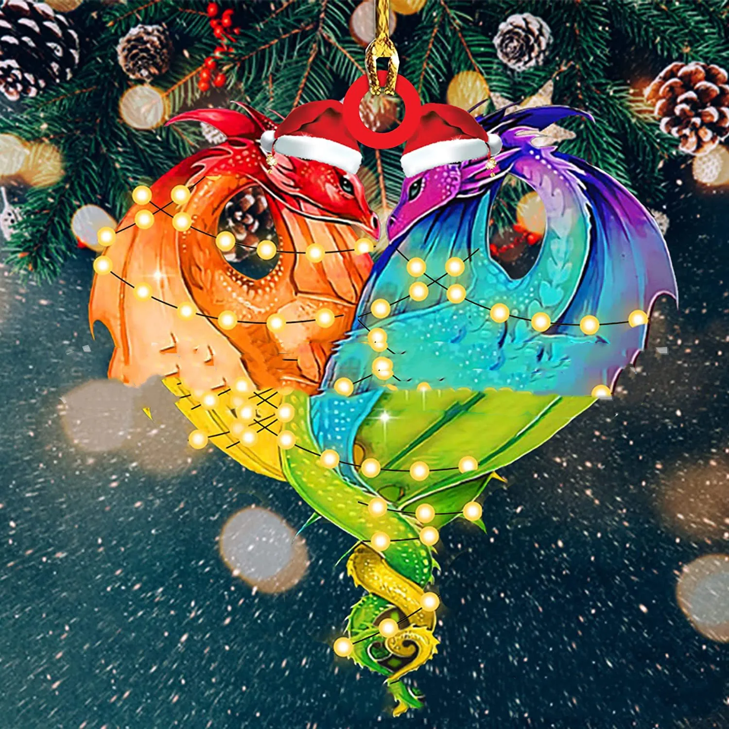 Dinosaur Dragon Egg Christmas Decorations Pendant Acrylic – image 3