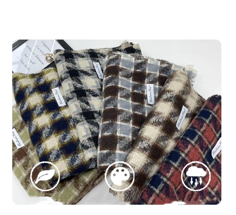 Plaid Houndstooth Navy Blue