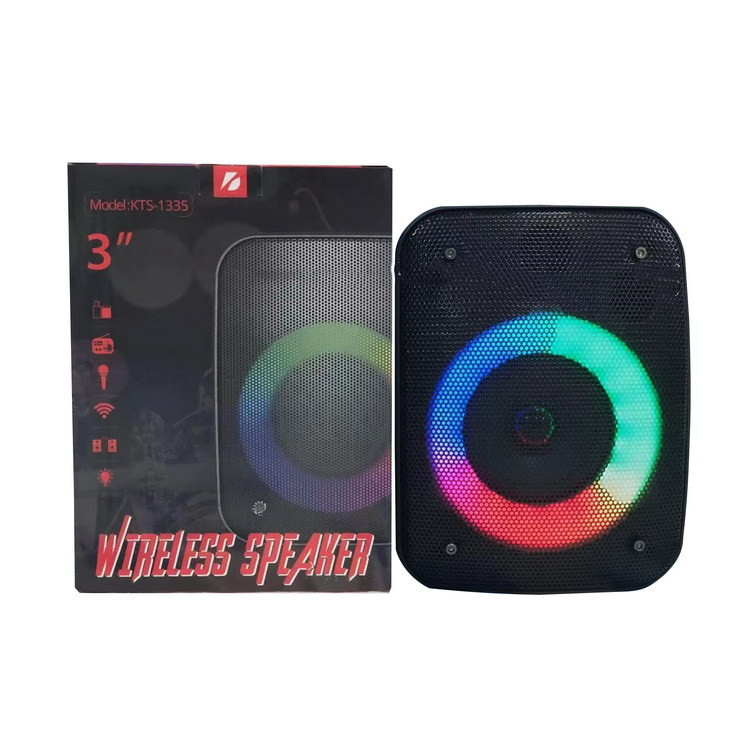 New KTS-1335 Outdoor Portable 3-inch Breathing Light Bluetooth Speaker
