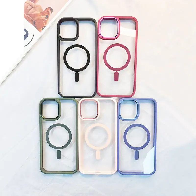 Magnetic Case Transparent Phone Protective Cover