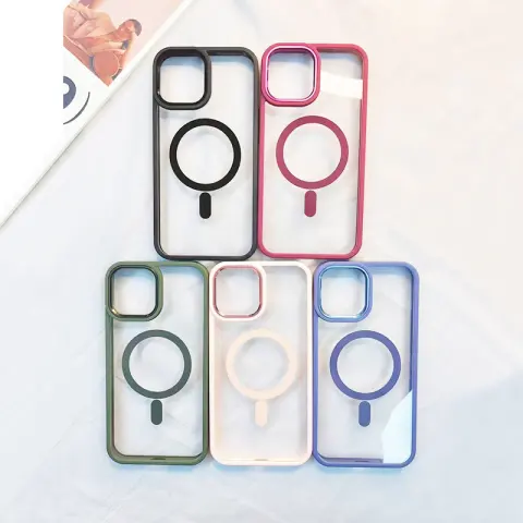 Magnetic Case Transparent Phone Protective Cover