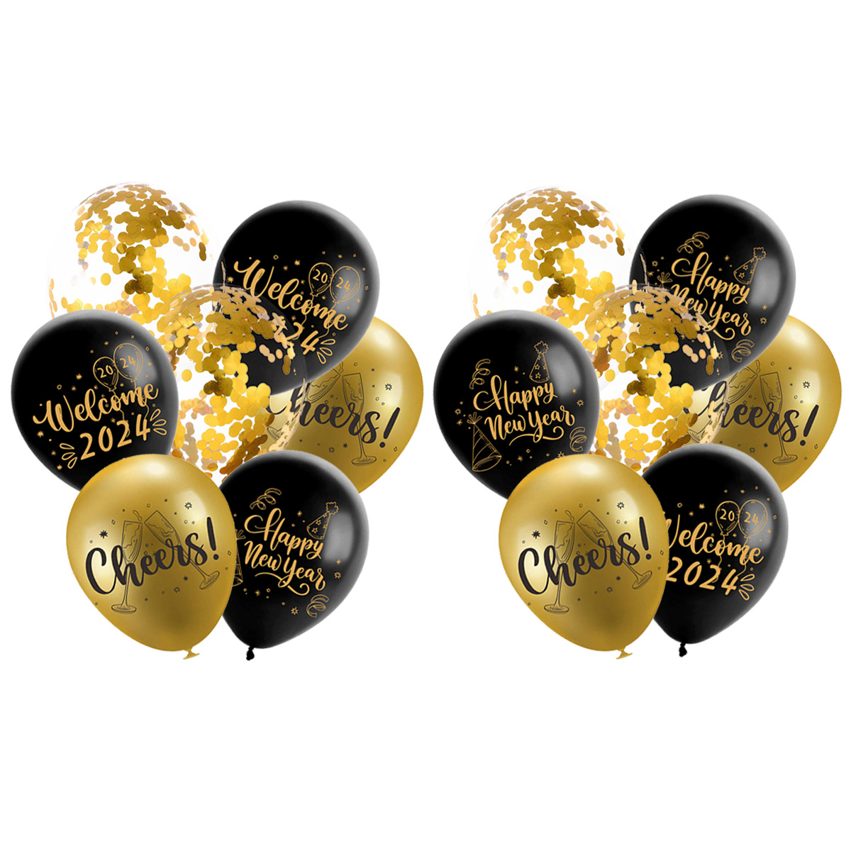 Black Gold Sequins Rubber Balloons Suit - Image 4