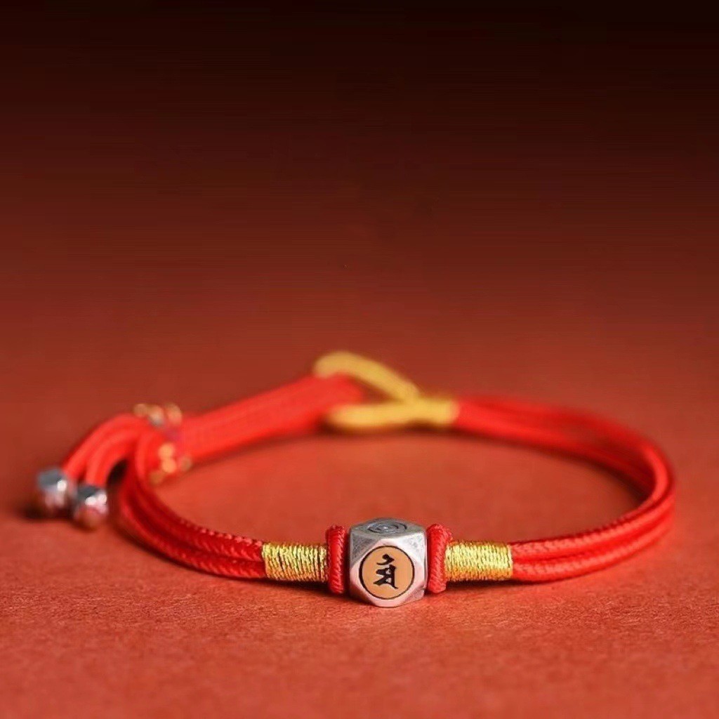 Lucky Beads Silver Jewelry Woven Hand Strap - Image 3