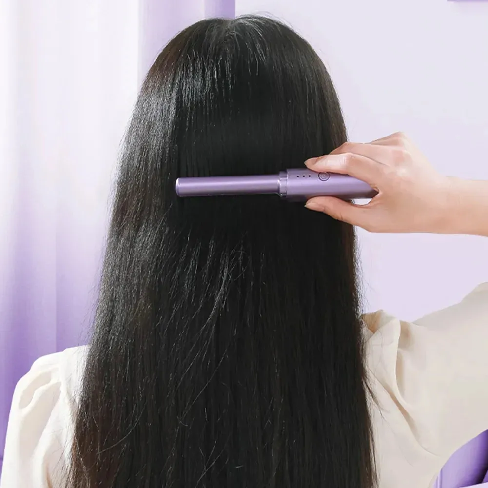 Professional Wireless Hair Straightener Curler Comb Fast Heating Negative Ion Straightening Curling Brush Hair Styling Tools – image 3