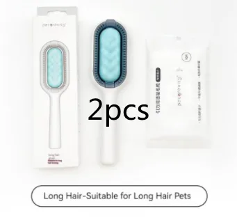Cleaning Pet Hair Comb Supplies Green Long Hair Style A2Pcs - Shop at LoveMi