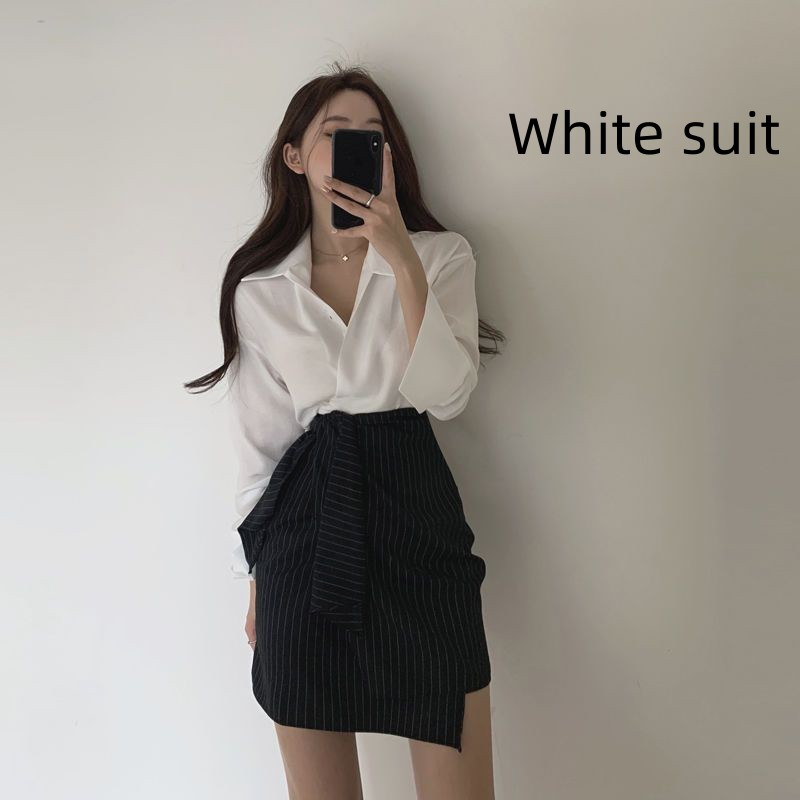 White Shirt And Black Skirt