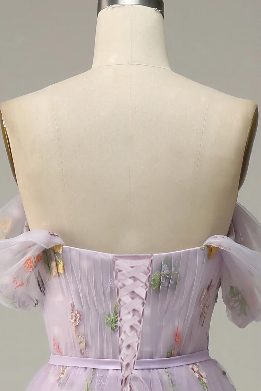 One-Shoulder Floral Long Dress, picture 4 of 5