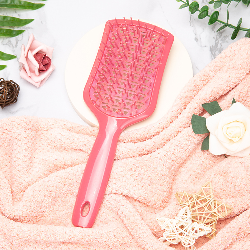 Diamond Hollow Shield Comb Hanging Hair Fluffy Comb - Image 4