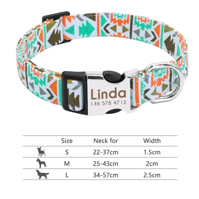 Adjustable Nylon Dog Collar Personalized Dogs Cat ID 217Orange - Shop at LoveMi