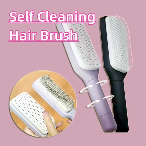 4 in 1 Self Cleaning Hair Brush New Self-Cleaning