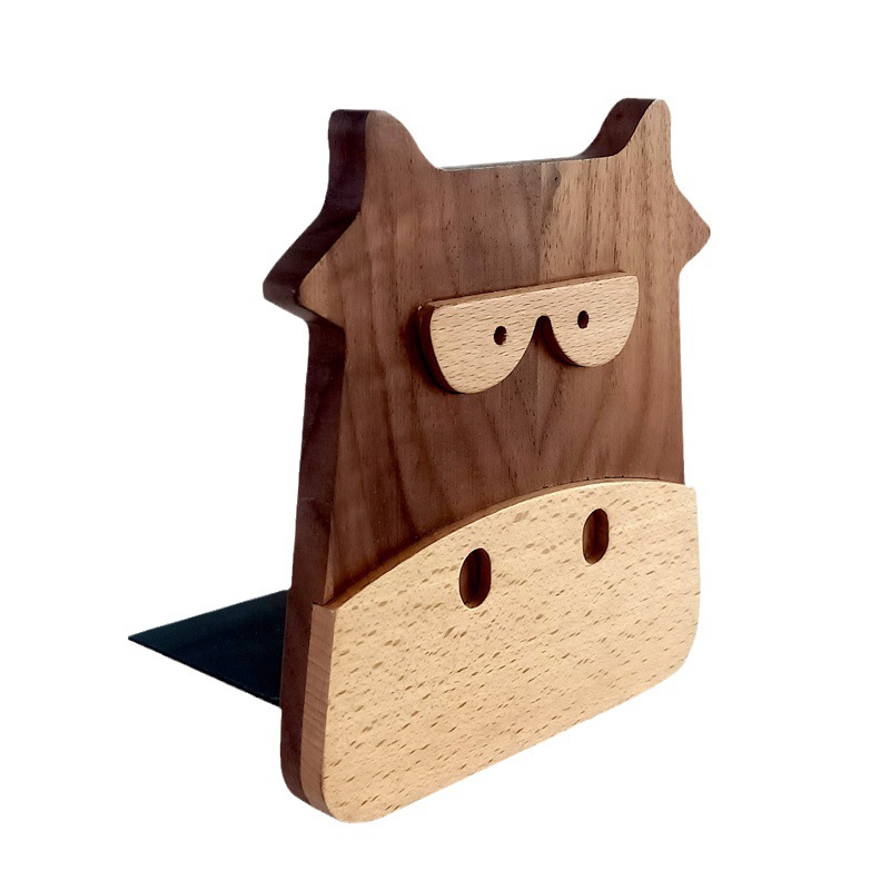 Solid Wood Calf Book Stand Black Walnut Desktop Gift Decoration - Image 3