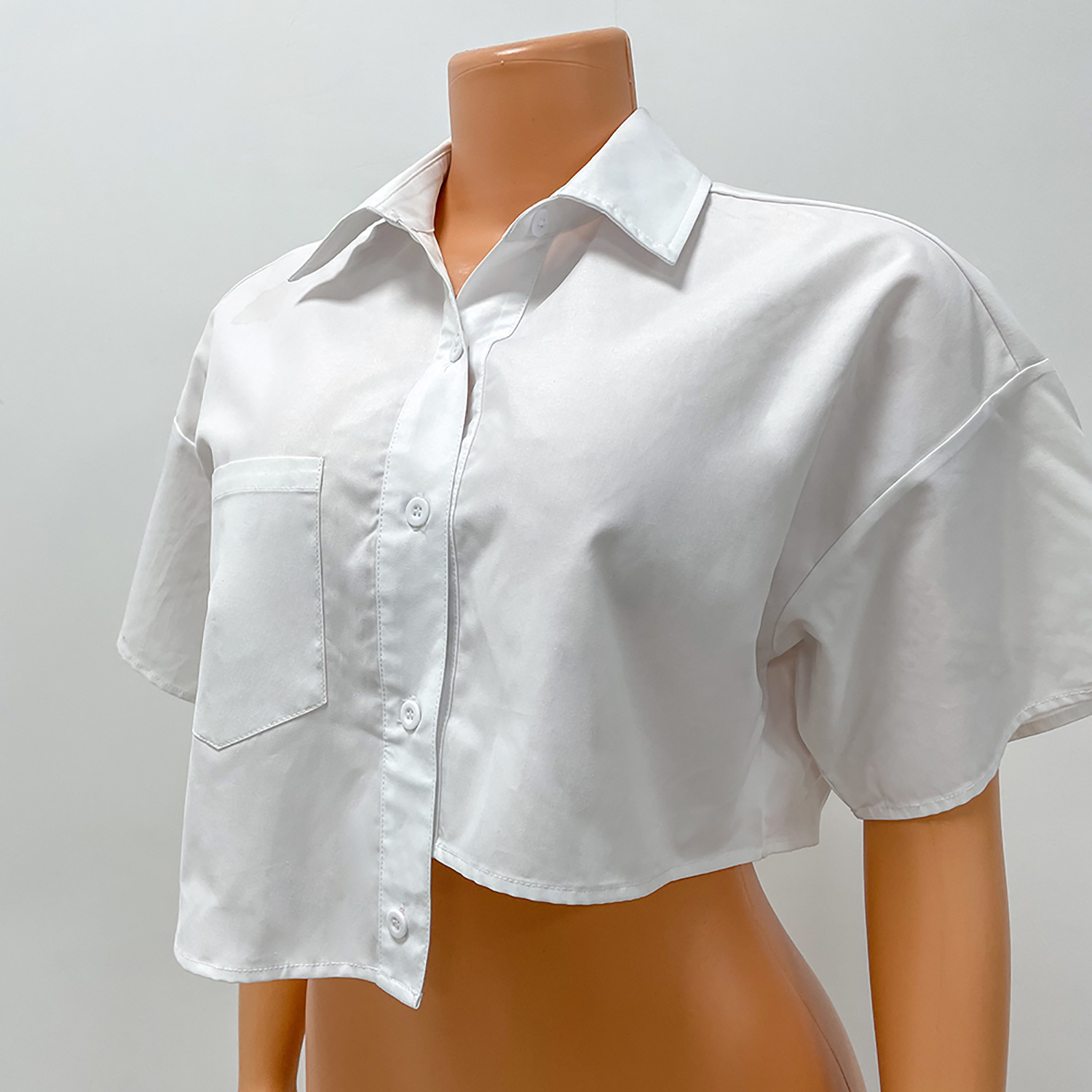Women's Fashion Irregular Short-sleeved Shirt