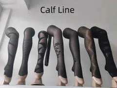 Women's Letter Stockings Ordinary Crotch - Calf Line - View 1