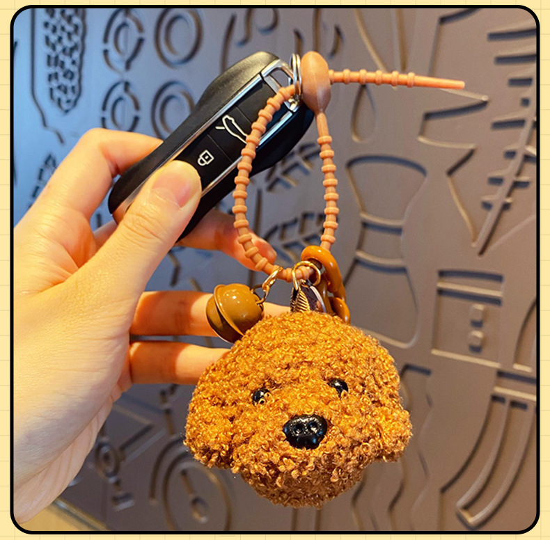 Cartoon DIY Plush Teddy Keychain Pendant