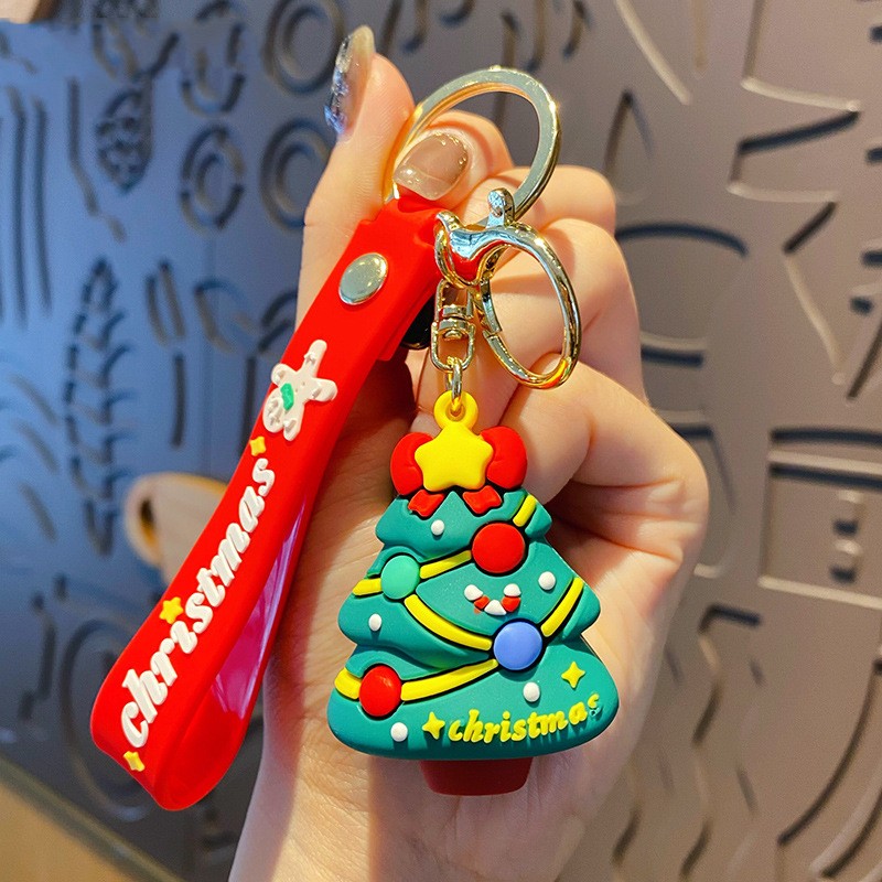 Christmas Small Gift Cartoon Santa Claus David’s Deer Doll Keychain