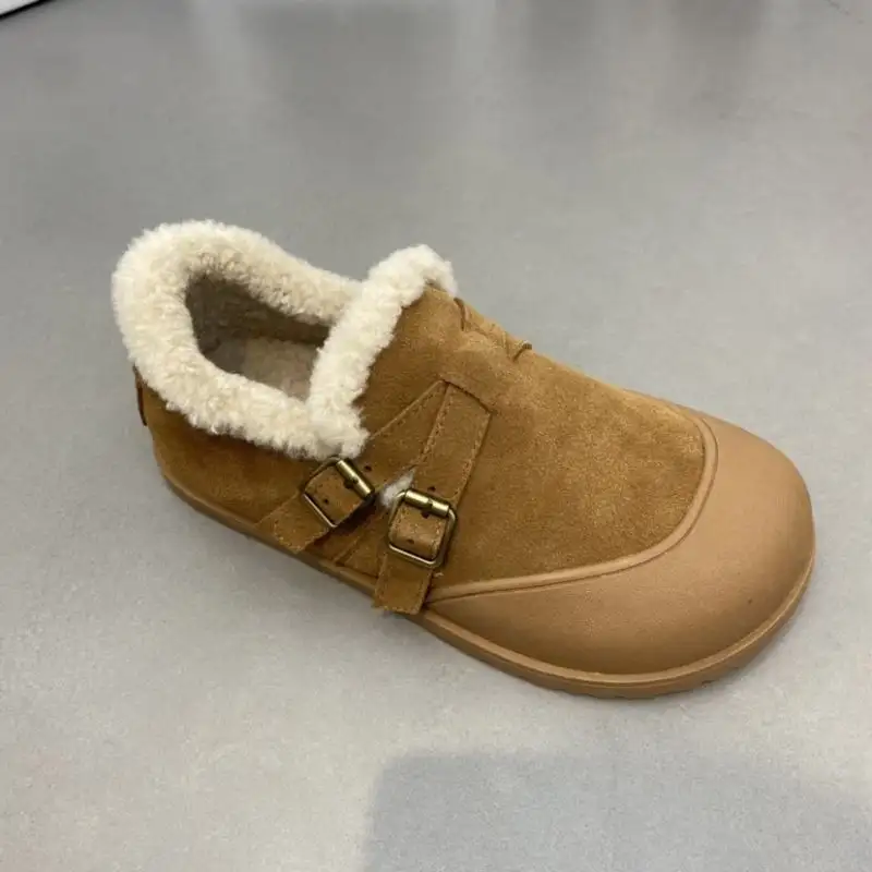 Retro Style Ugly And Cute Leisure One Pedal Cotton Shoes
