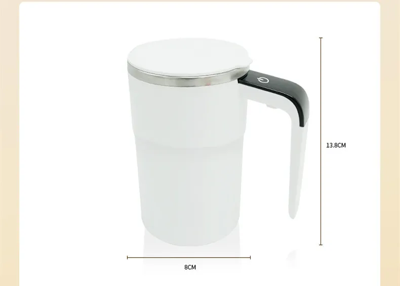 Electric Coffee Mug USB Rechargeable Automatic Magnetic Cup IP67 Waterproof Food-Safe Stainless Steel For Juice Tea Milksha Kitchen Gadgets – image 8