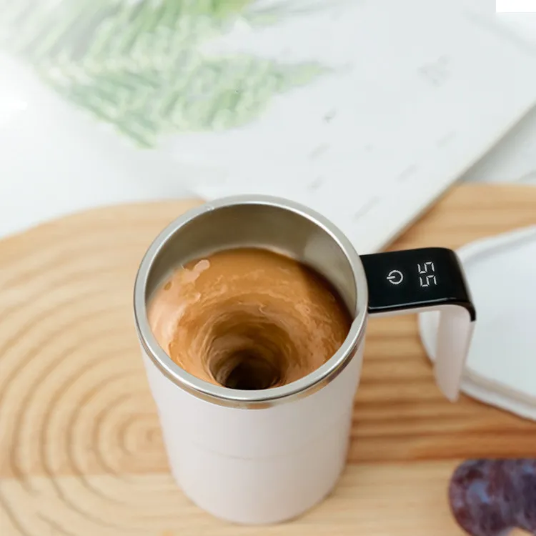 Electric Coffee Mug USB Rechargeable Automatic Magnetic Cup IP67 Waterproof Food-Safe Stainless Steel For Juice Tea Milksha Kitchen Gadgets – image 4