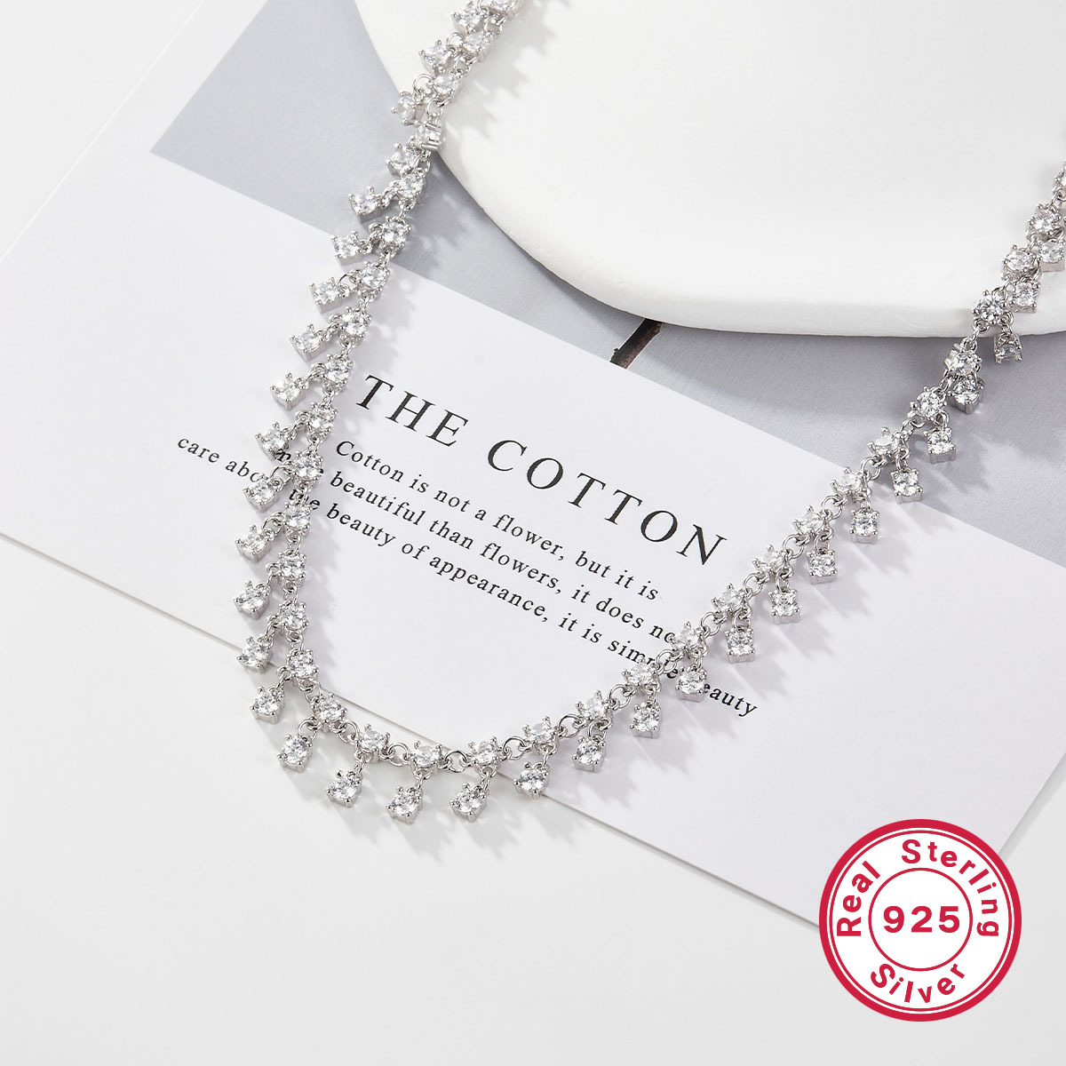 High Sense Round Bead Zircon Necklace