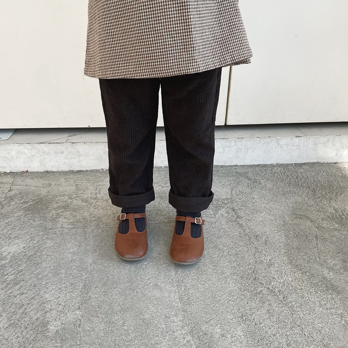 Corduroy Straight Tube Pants For Children