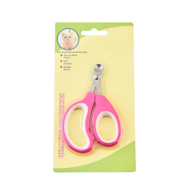 Pet Cat Round Hole Limit Nail Scissors Rose White - Shop at LoveMi